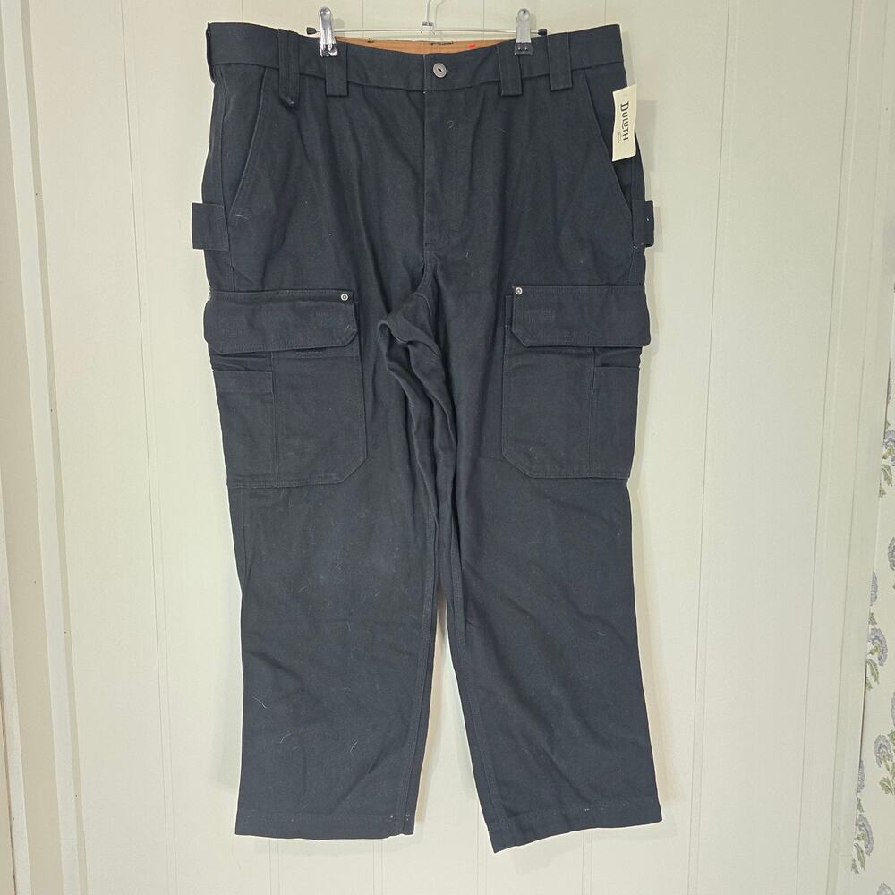 Duluth Trading Co. Men's Fire Hose Relaxed Fit Cargo Work Pants Black NWT 40/30